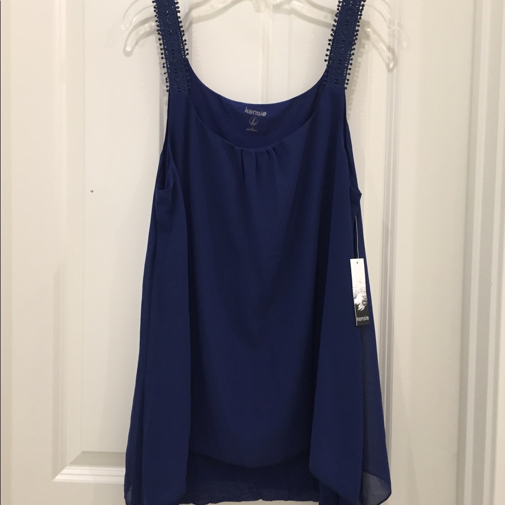 New w/Tag Kensie Navy Blue Tank SZ L